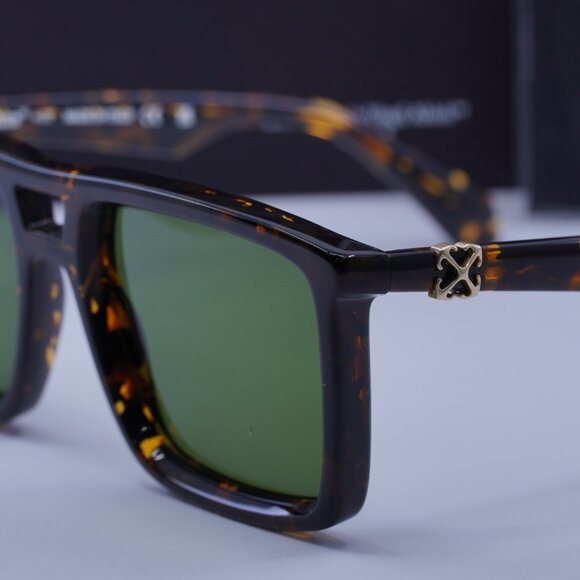 Off-White OERI13W STRATFORD 6055 Square Sunglasses – Havana/Green - Picture 3 of 9